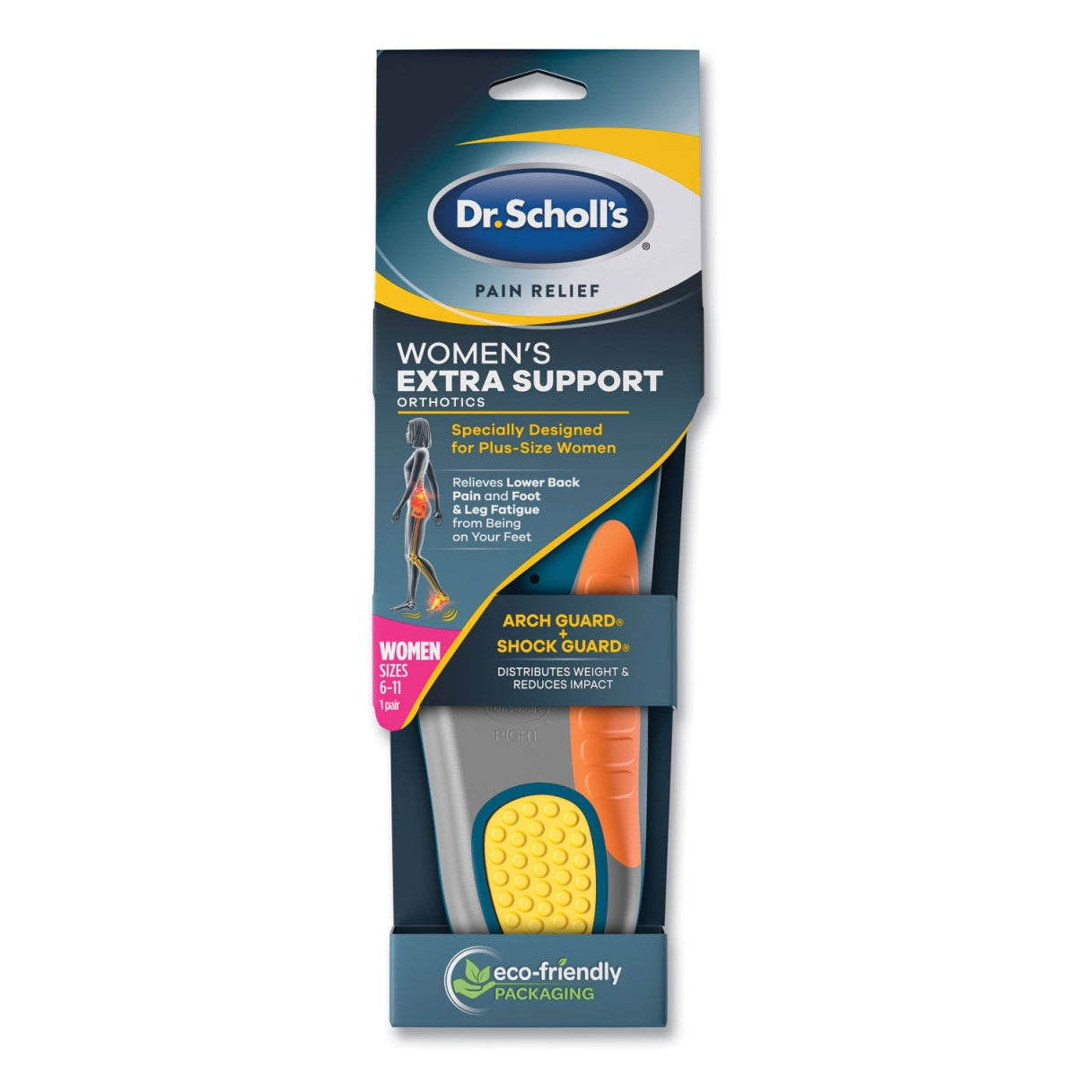 Semelles orthopédiques extra support de Dr. Scholl pour femmes (tailles 6-11)