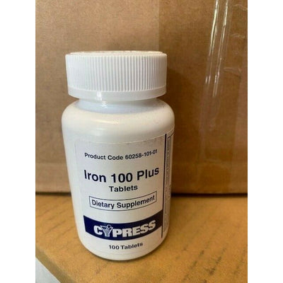 Cypress Iron 100 Plus – Premium Iron Supplement with Vitamin C & B-Complex
