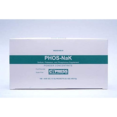 Cypress Pharmaceutical Phos-NaK – Fruit Flavored Powder Packets (100ct)