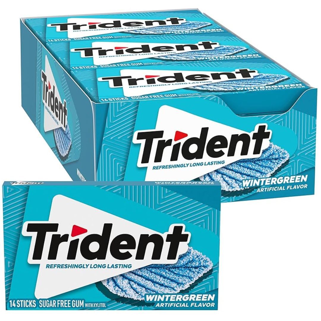 Trident Sugar-Free Wintergreen Chewing Gum - 12 Pack