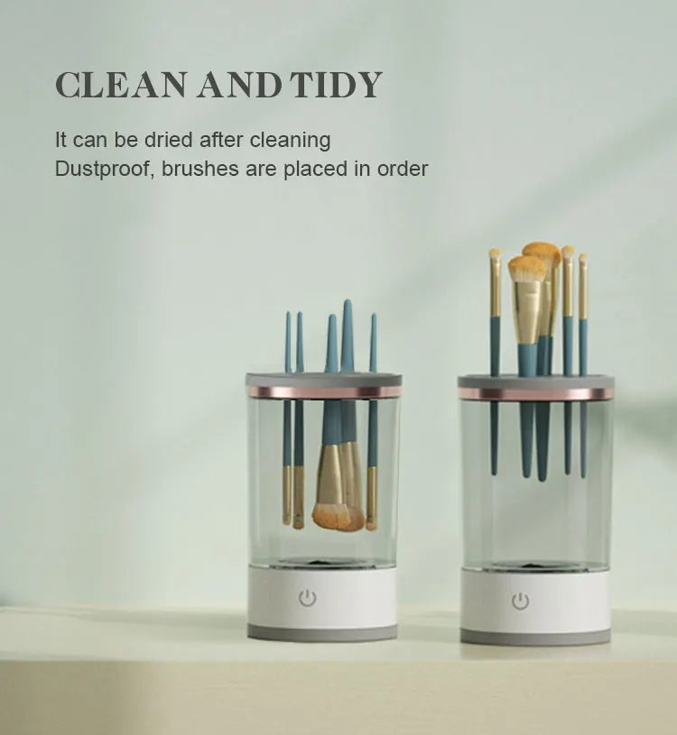 3-in-1 Automatic Portable Makeup Brush Cleaner