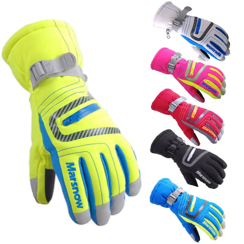 Winter Warm Snowboarding Ski Gloves men women Kids Snow Mittens Waterproof Skiing Breathable Air S/M/L/XL - Korvel