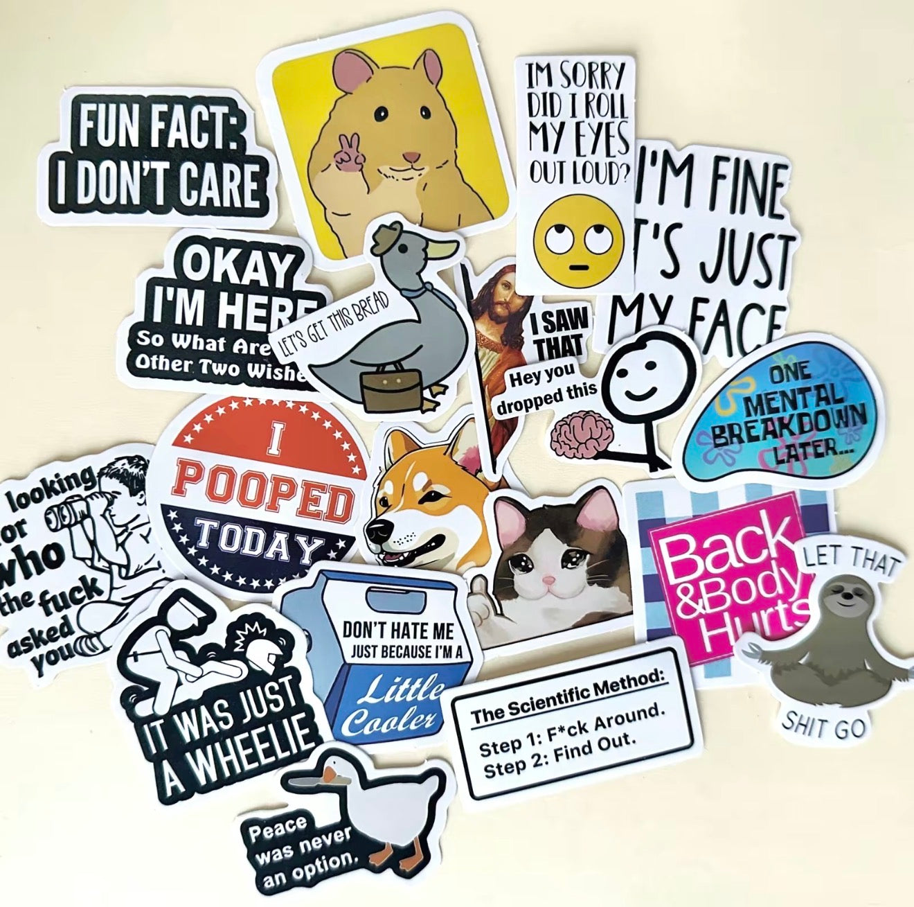 Paquete SnarkyStick de 130 PCS - Stickers de Humor Audaz