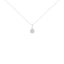 Collar de diamantes en forma de flor de oro blanco de 14 quilates