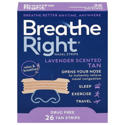 Breathe Right® Lavender Scented Nasal Strips - Tan