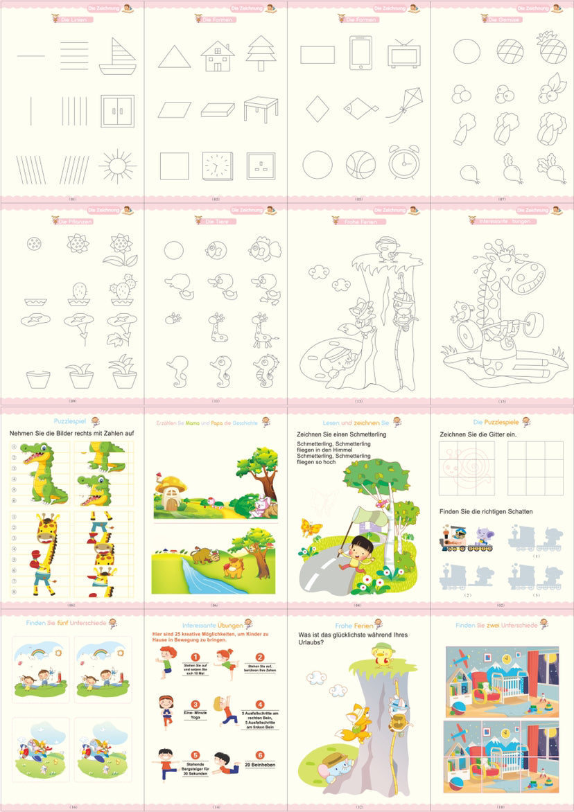 Full English version of calligraphy stickers Children's groove copybook Student hard pen practice copybook Magic writing sticker - Korvel