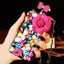 For iPhone 13 Pro Phone Cases Rhinestone 6 7 8 Plus Perfume Bottle Protective Cover Flower Lips Lanyard - Korvel
