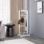 Accent Portable Garment Rack with Storage Organizer - White Finish