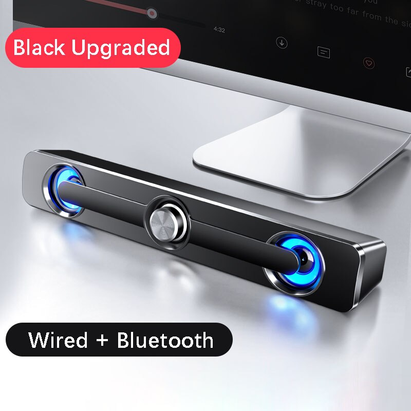 USB Wired Powerful Computer Speaker Bar Stereo Subwoofer Bass speaker Surround Sound Box for PC Laptop phone Tablet MP3 MP4 - Korvel