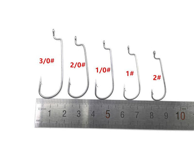 Rompin 100pcs/box 2#-3/0# 5 size Jig head HookSingle Fishing Hooks - Korvel