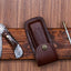 Exquisite Custom Damascus Folding Knife – 3" Blade with Elegant Leather Sheath - Korvel