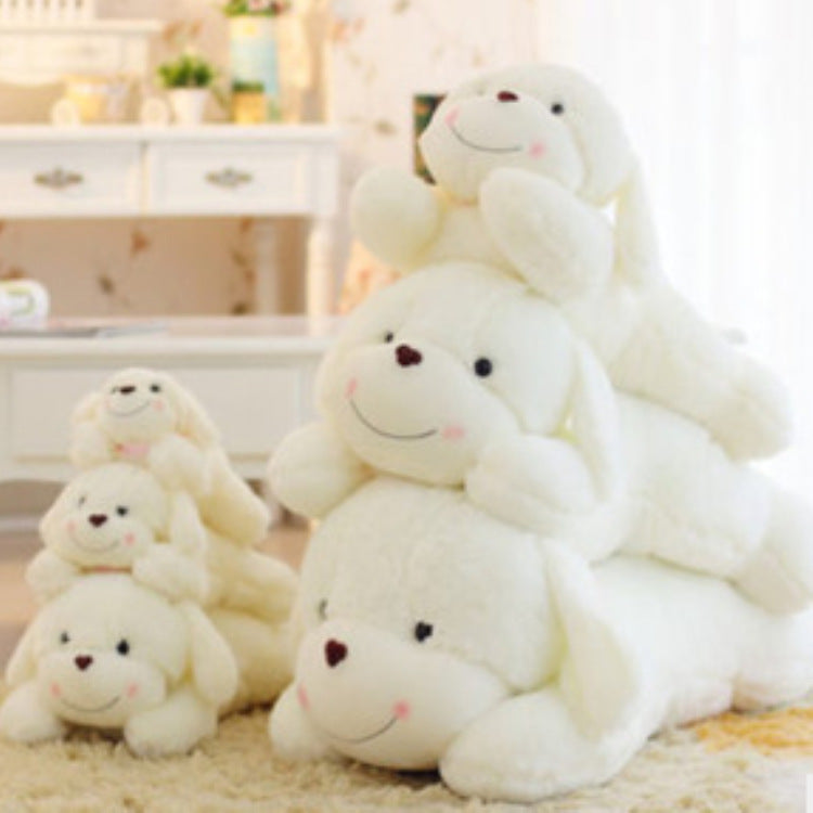 Cute Fragrant Puff Dog Plush Toy - Smiling White Dog Doll