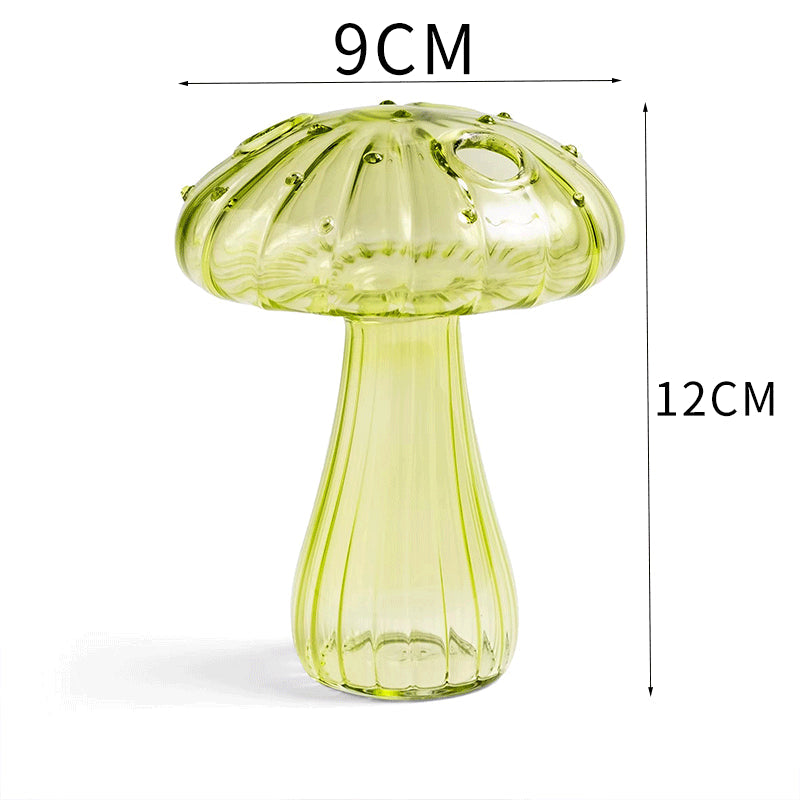 Vase en verre champignon élégant pour la décoration intérieure