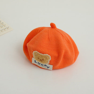 Cute Bear Beret Hat for Babies - Korean Style Corduroy