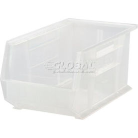 Quantum Storage Systems Plastic Stack & Hang Bin - Clear, 8-1/4" W x 13-5/8" L x 6" H