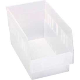 Quantum Storage Systems Clear Nesting Shelf Bin - 6-5/8" W x 11-5/8" D x 6" H