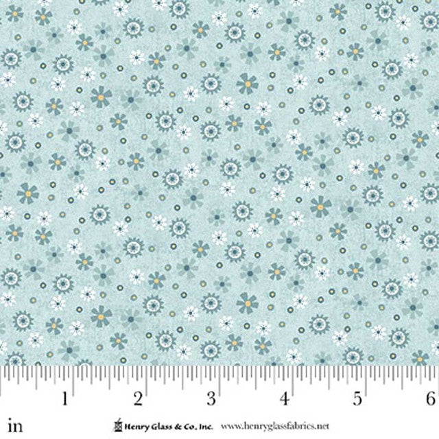 Pale Blue Calico Cotton Fabric - 44"/45" Per Yard