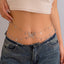 Tassel Butterfly Pendant Double layer Waist Chain for Women's Sexy Street Photography Single circle Metal Body Chain - Korvel