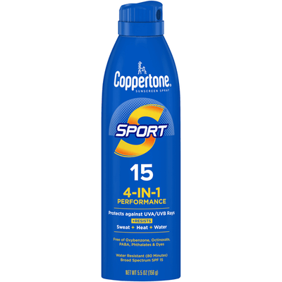 Protector Solar en Spray Continuo Coppertone Sport SPF 15 - 5.5 Oz