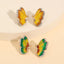 Elegant 2-Piece Rhinestone Butterfly Stud Earrings
