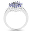 1.84 Carat Genuine Tanzanite Sterling Silver Engagement Ring