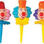 Clown Head Picks - Ruffles & Bowties - 48 Count