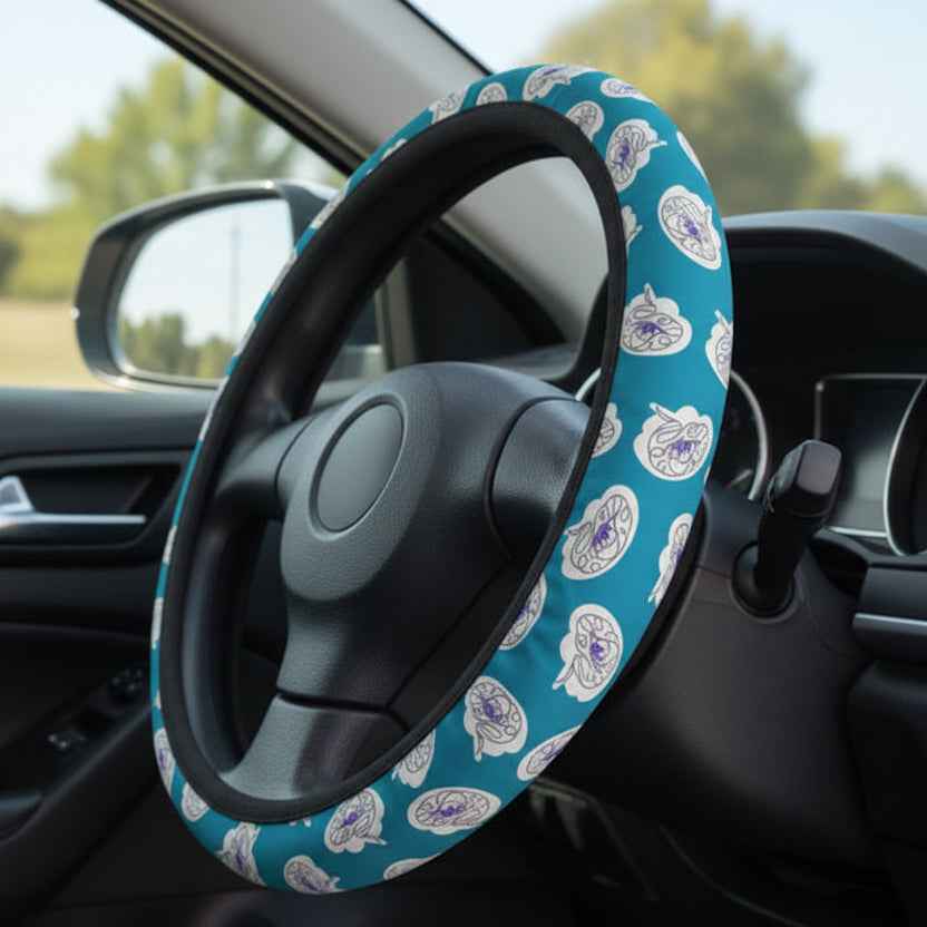 Neuro Brain Pattern Steering Wheel Cover | Soft Grip Upgrade