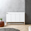 TREXM Modern Sideboard Elegant Buffet Cabinet with Large Storage Space for Dining Room, Entryway (White) - Korvel