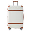 Hardshell Luggage Sets 3 Piece double spinner 8 wheels Suitcase with TSA Lock Lightweight 20''24''28'' White + ABS - Korvel