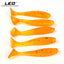 5Pcs/Bag 8cm 5.7g Silicone T Tail Brown Grub Worm Fishing Lure - Korvel