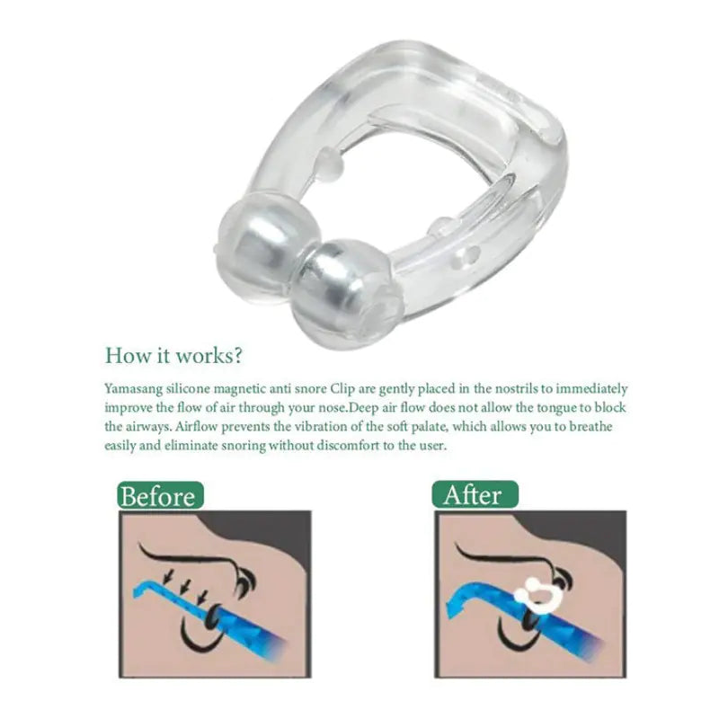 Silicone Magnetic Anti-Snoring Device