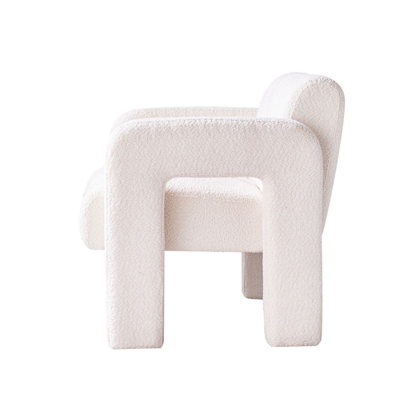 Chaise d'Accent en Boucle ÉléGante - Beige