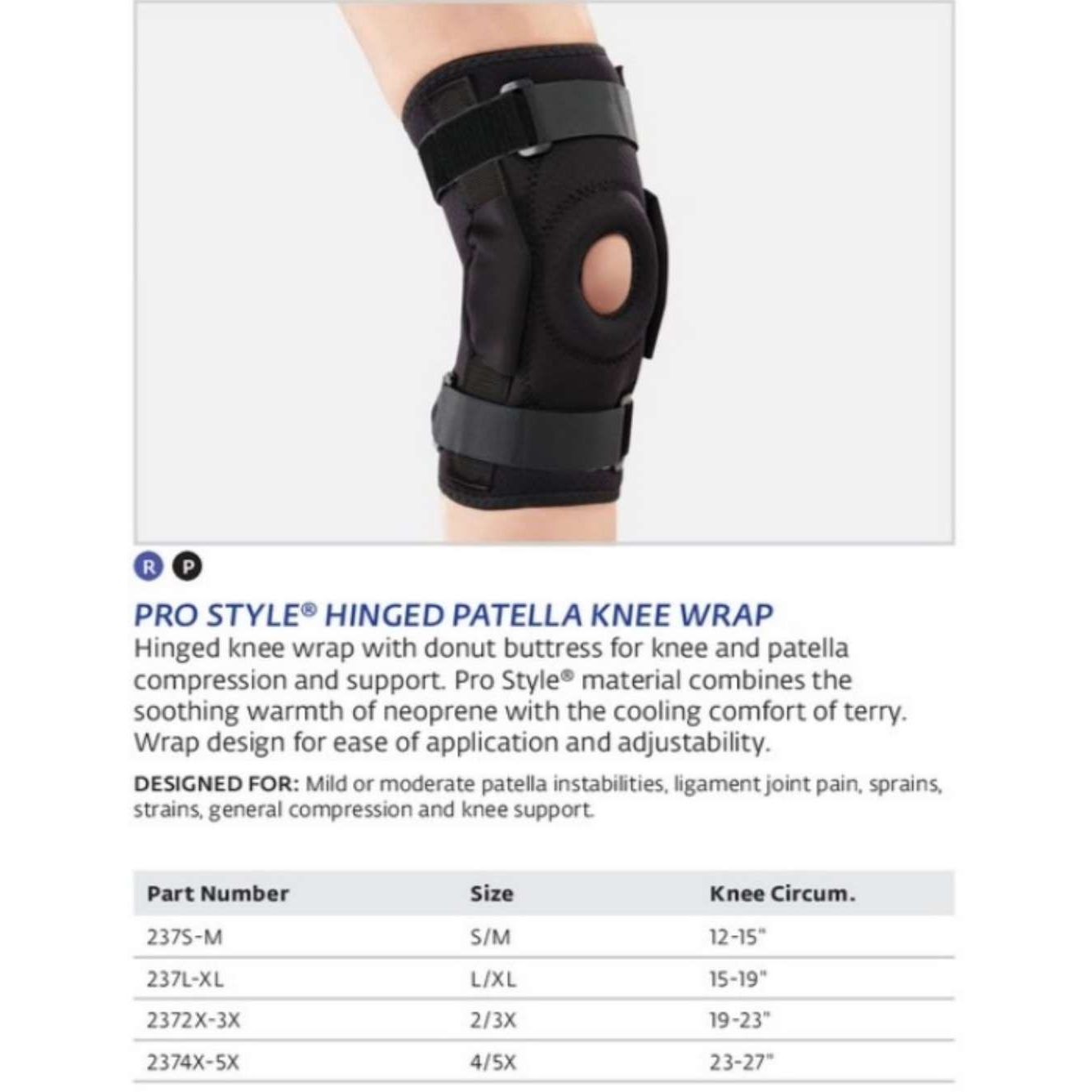Bell-Horn Knee Wrap - Large Size