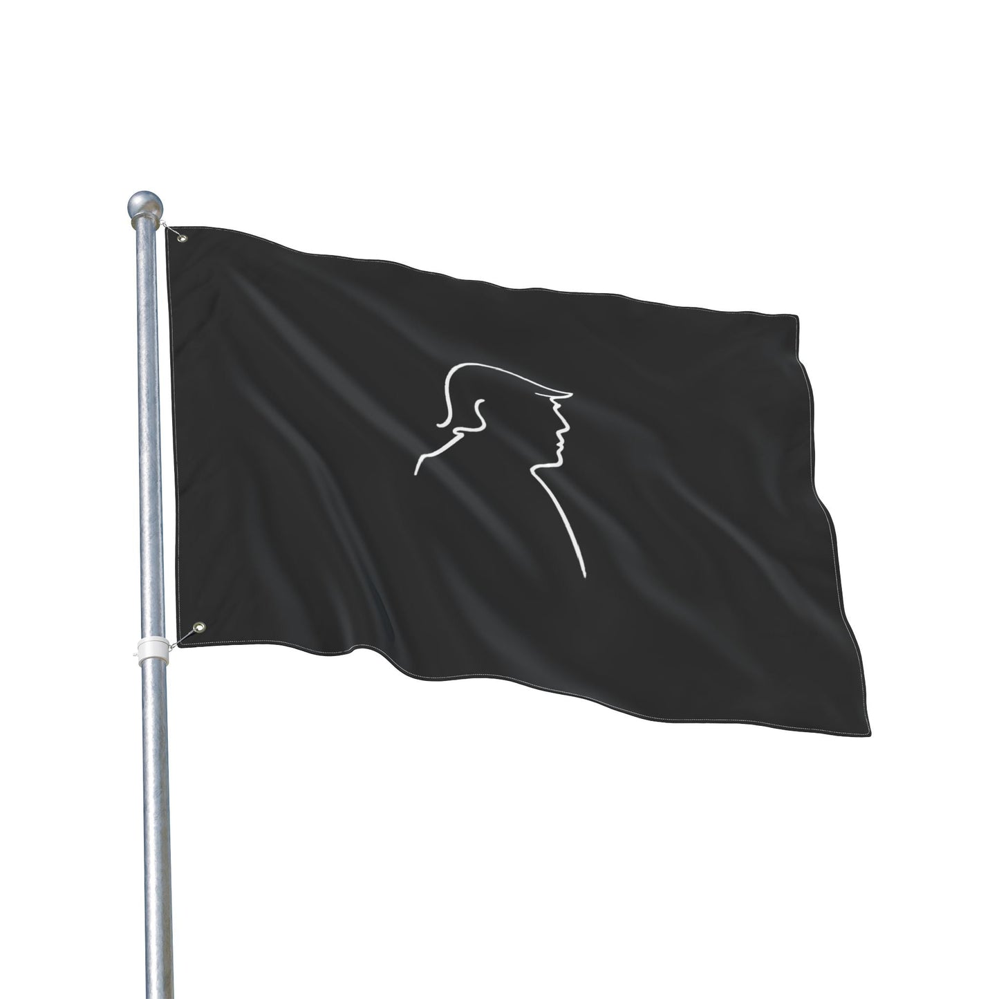 Minimalist Line Portrait Flag – Modern Political Design