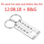 Personalized Heart Keychain Set  Engraved King Date and Name Love Keyring Gift for Couples Girlfriend Boyfriends Key Chain Rings - Korvel