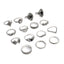 15 Piece Alloy Vintage Ring Set - Korvel