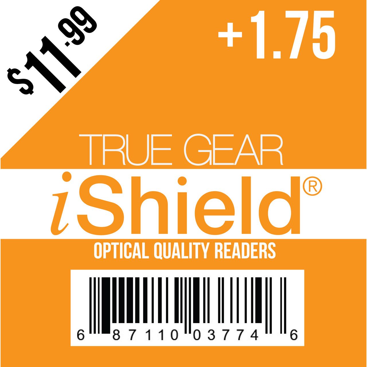 True Gear™ iShield Safety Reading Glasses – +1.75 Diopter