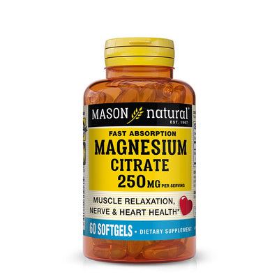 Gélules de citrate de magnésium Mason Natural 250mg - 100ct
