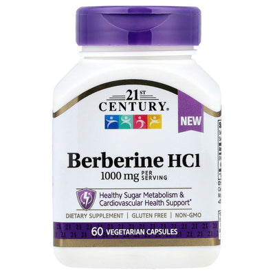 Berberine HCI du 21e siècle, 60 capsules végétariennes