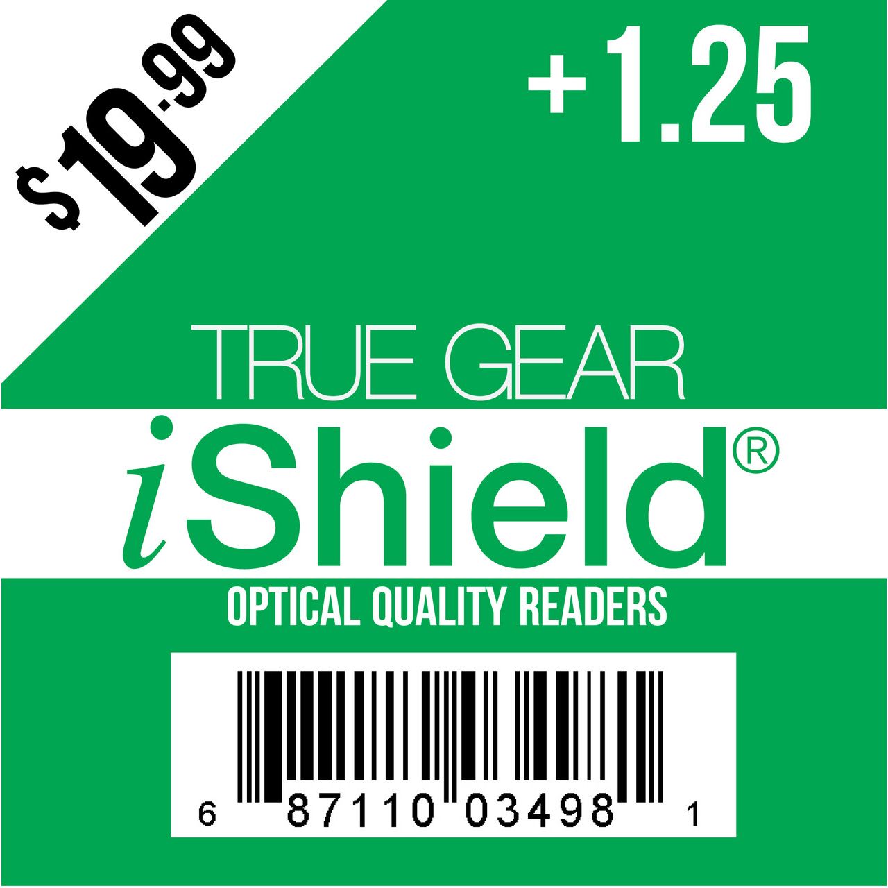 True Gear iShield Reader +1.25 Magnification