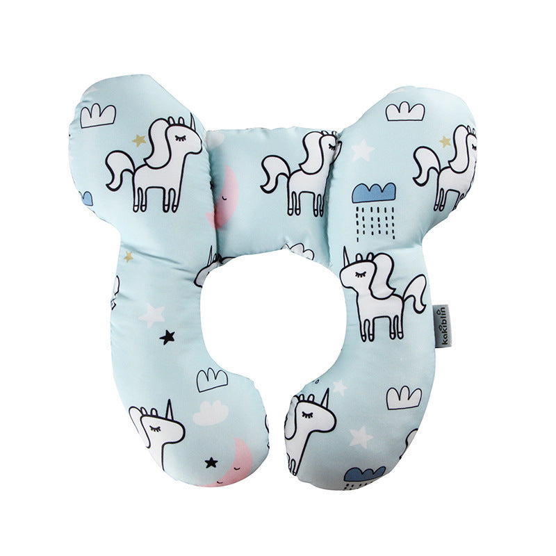 Baby head protection U-shaped pillow stroller fixed head pillow car seat sleeping protection head and neck pillow - Korvel