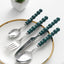 Set of 4 Stainless Steel price Creative Stainless Steel Colorful Pearl Handle Spoon Fork Knife High End Cutlery Set - Korvel