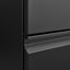 Metal 2 drawer mobile file cabinet with lock, 25.6-inch high legal/letter size file storage cabinet  black - Korvel