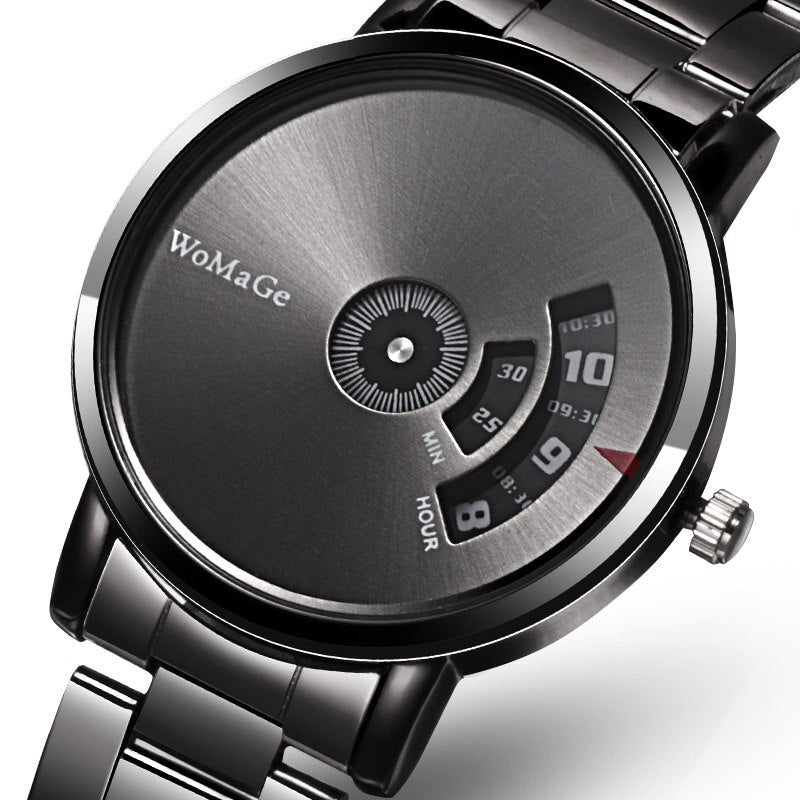 WoMaGe Fashion Watch Men Watches Stainless Steel Creative Men's Watches Male Wristwatch Luxury Mens Clock reloj mujer bayan saat - Korvel