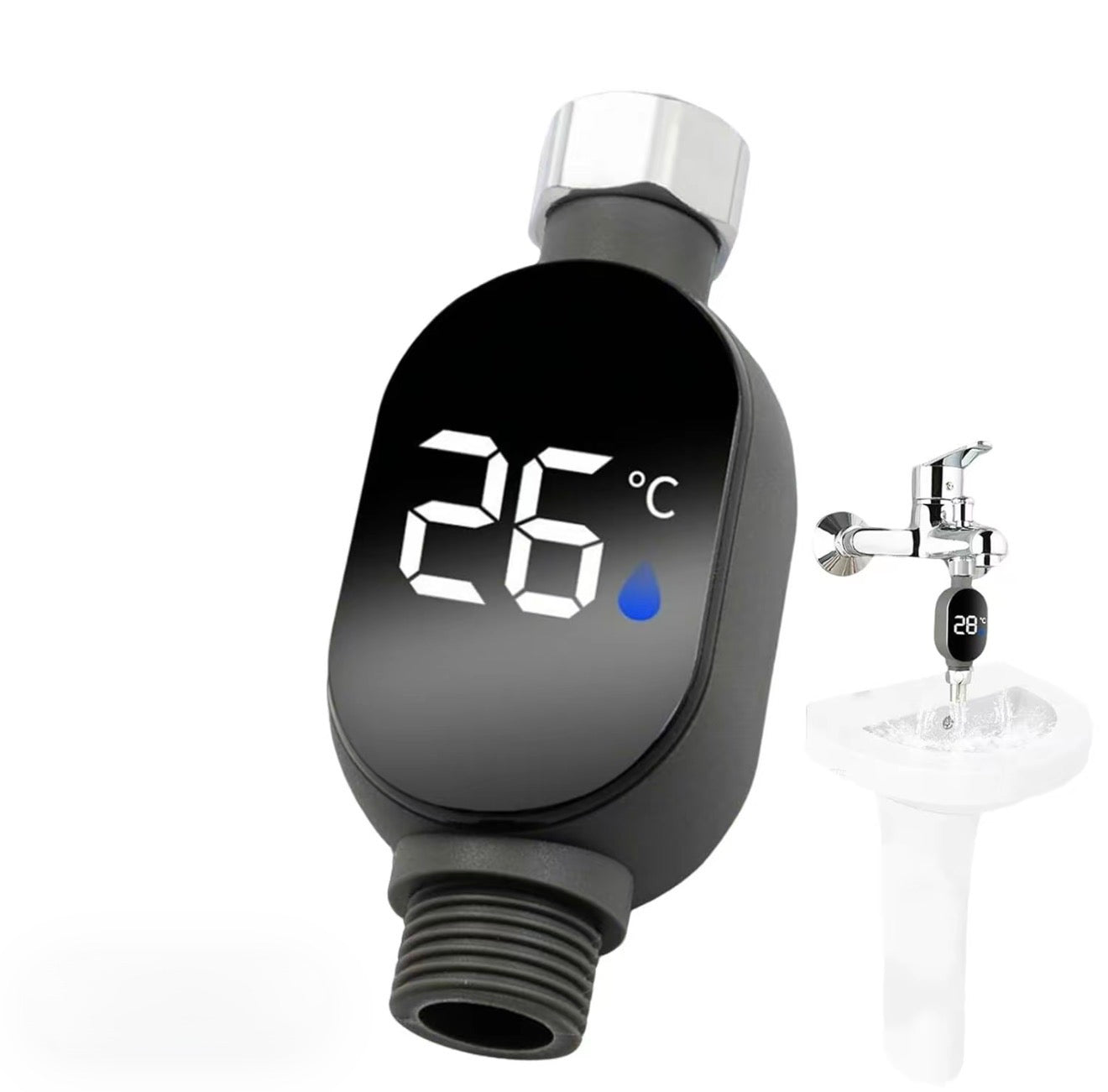 Monitor de Ducha AquaTemp - Medidor de Temperatura Inteligente