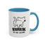 Introvertido. No molestar. Taza de café de gato en dos tonos