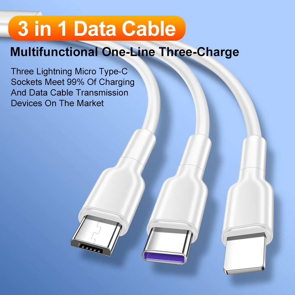 Câble USB de charge rapide 5A One to Three - 1,2 m