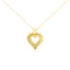 Collar de Péndulo en Forma de Corazón con Diamantes en Chapado de Oro Amarillo de 14K