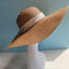 Brim Full Cover Face Hat with Elegant Ribbon Decoration