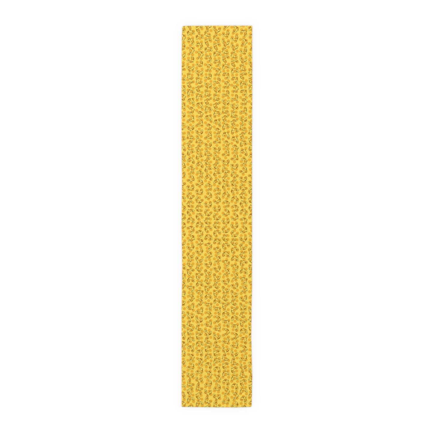 Golden Purr Cat Table Runner – Minimalist Line Art Design